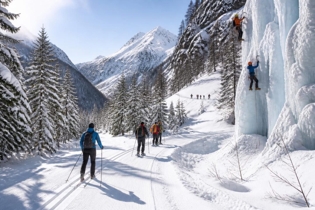 découvrez l'hiver en valgaudemar avec ses activités incontournables : ski de fond, raquettes, ski de randonnée et cascade de glace pour une aventure pleine de sensations et de nature.